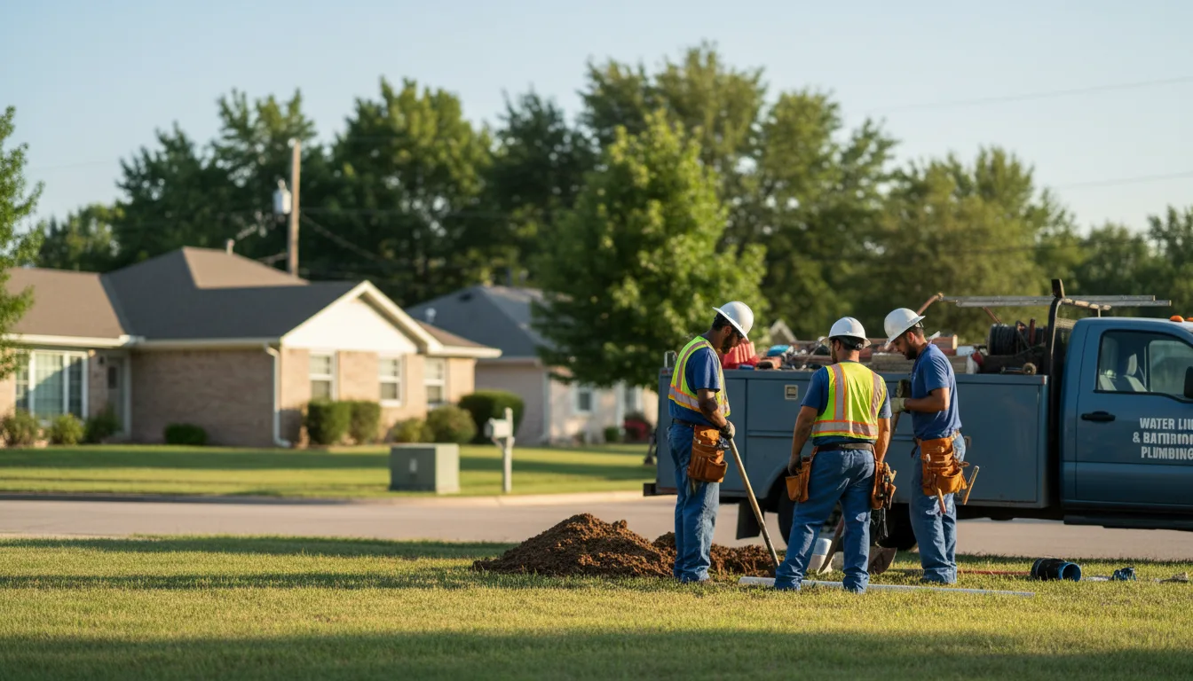 Residential water line and bathroom plumbing service in Sidney, OH